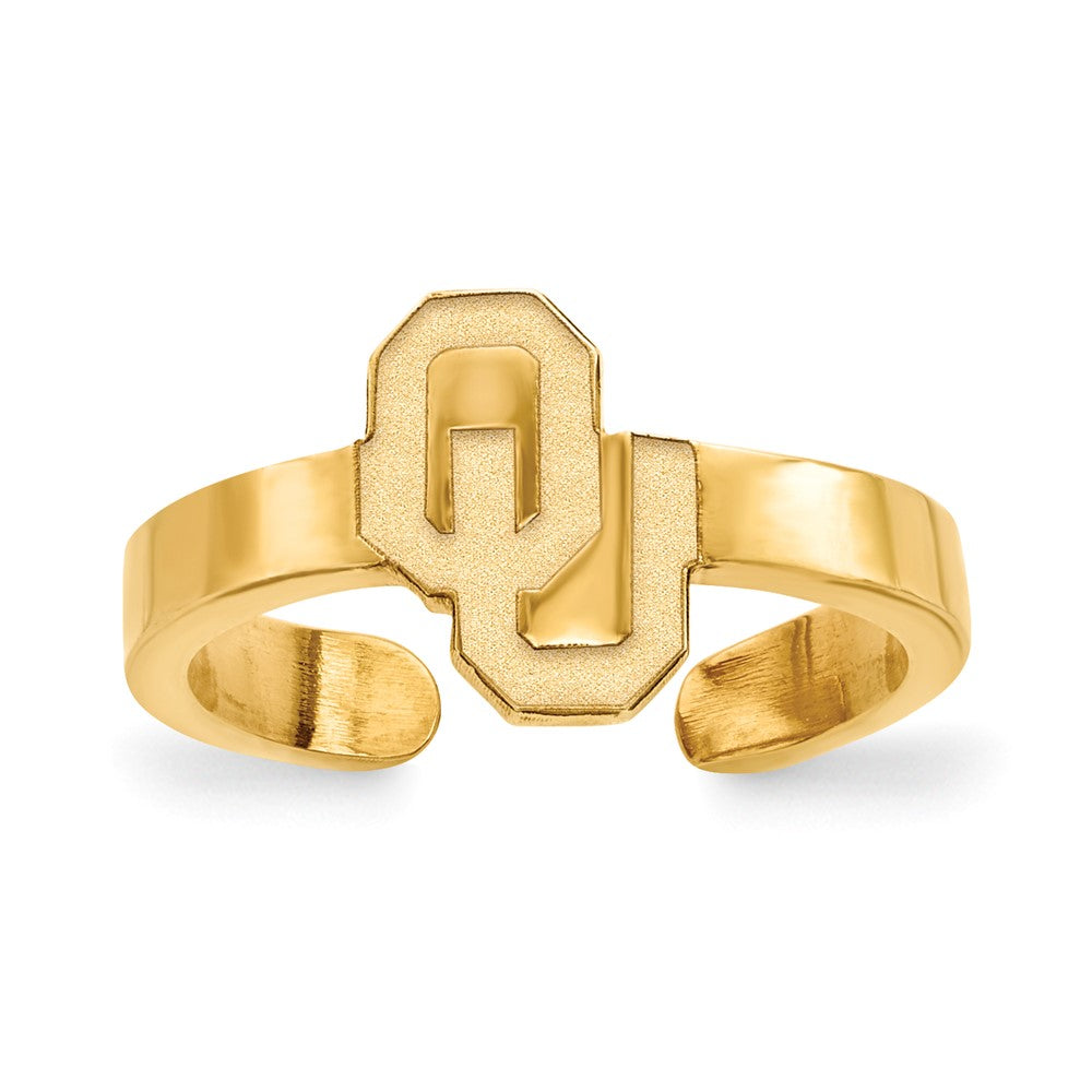 Vergoldet Sterlingsilber Logoart University Of Oklahoma O U Zehenring