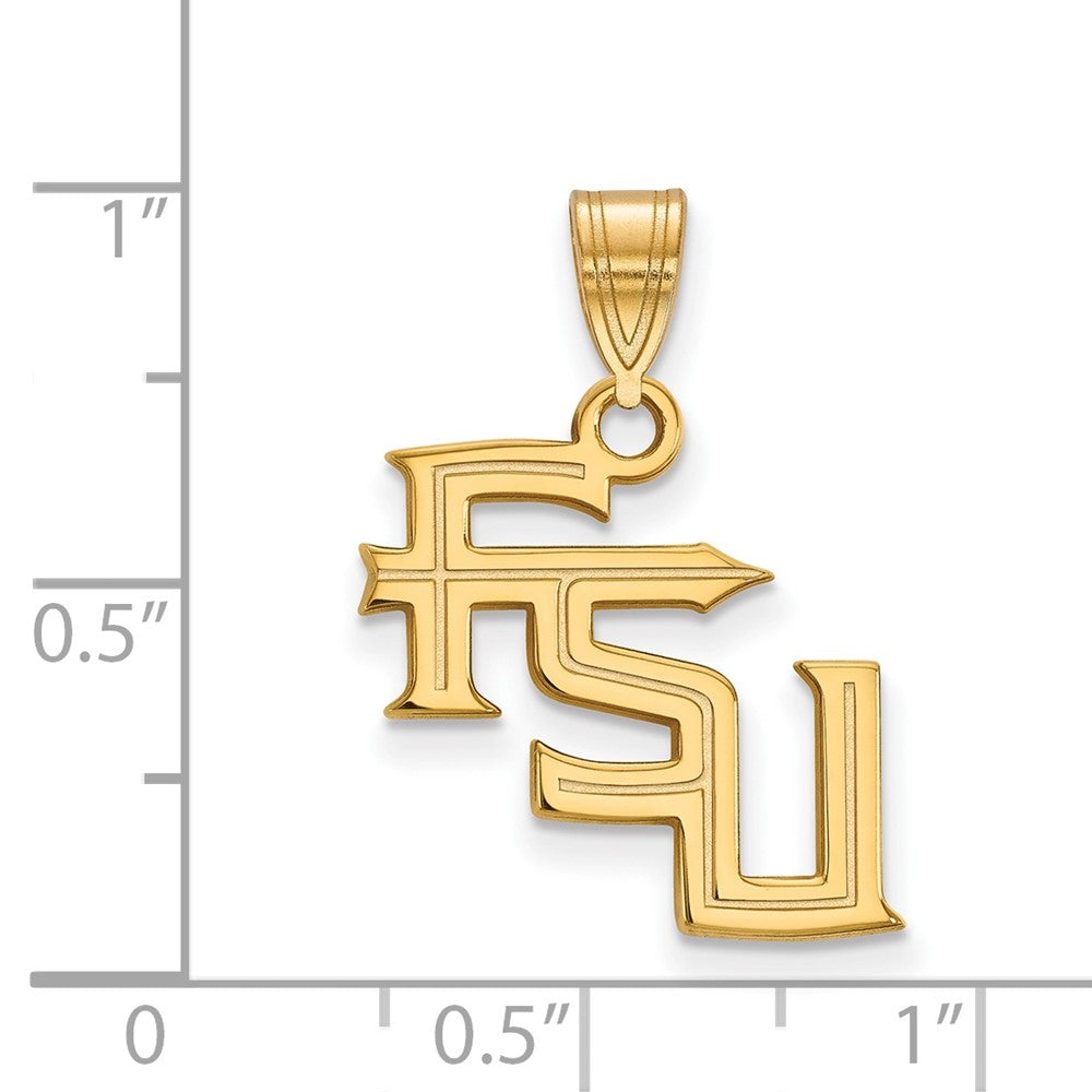 14K Gelbgold Logoart Florida State University F S U Mittel Anhänger