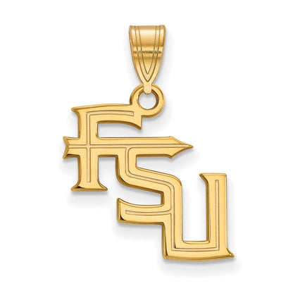 Vergoldet Sterlingsilber Logoart Florida State University F S U Mittel Anhänger