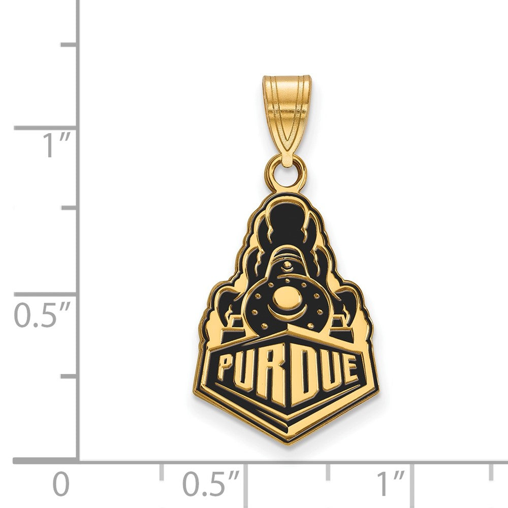 Vergoldet Sterlingsilber Logoart Purdue University Boilermakers Zug Logo Groß Emailliert Anhänger