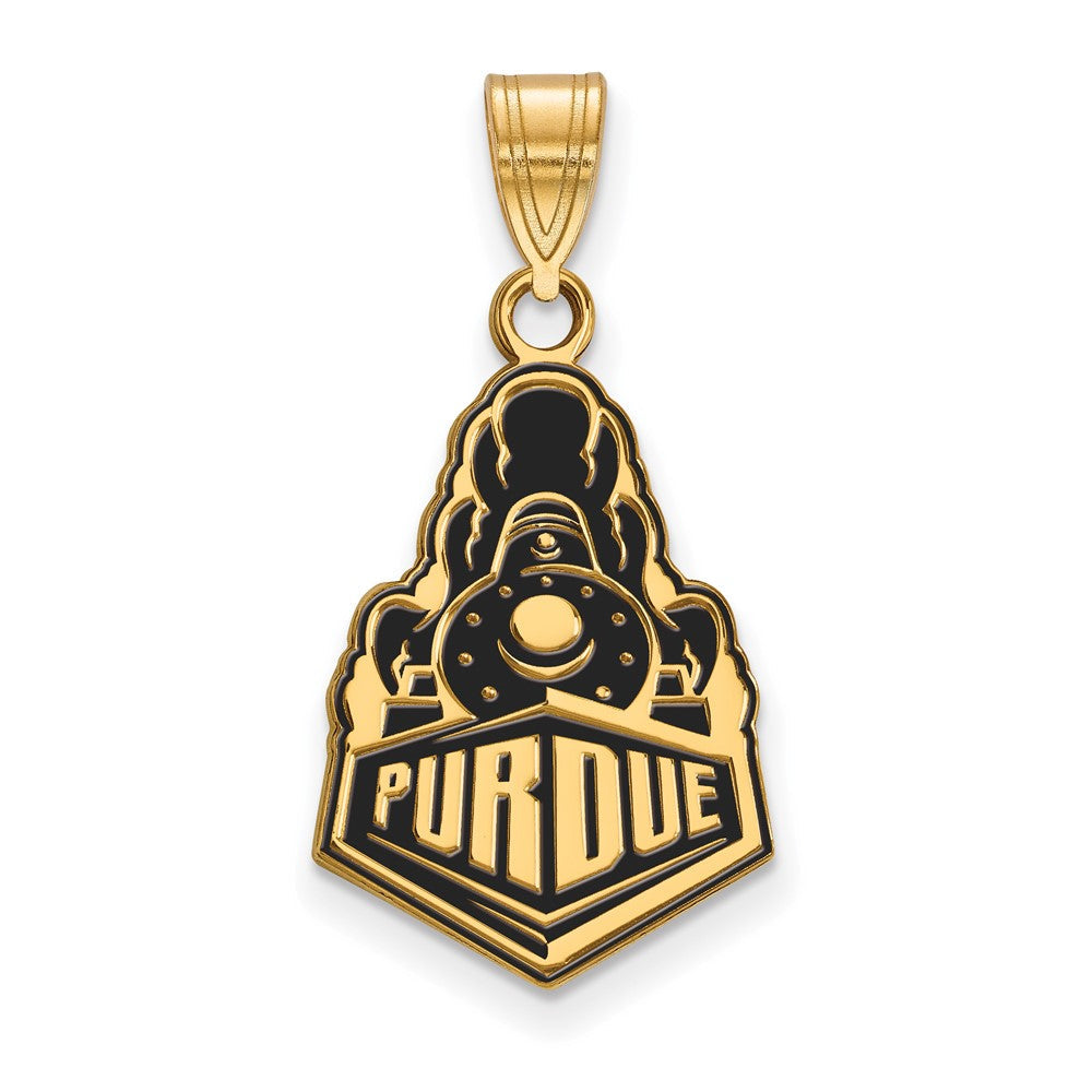 Vergoldet Sterlingsilber Logoart Purdue University Boilermakers Zug Logo Groß Emailliert Anhänger