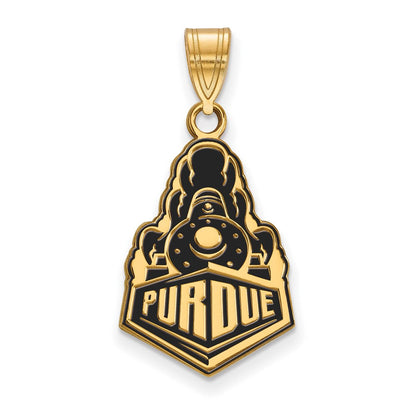 Vergoldet Sterlingsilber Logoart Purdue University Boilermakers Zug Logo Groß Emailliert Anhänger