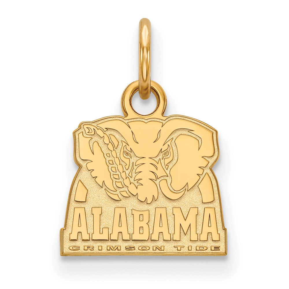 Vergoldet Sterlingsilber Logoart University Of Alabama Elefant Extra Klein Anhänger