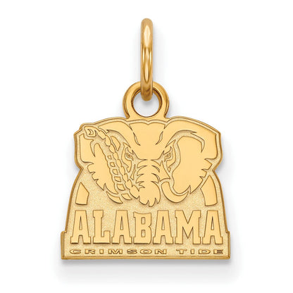 Vergoldet Sterlingsilber Logoart University Of Alabama Elefant Extra Klein Anhänger
