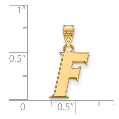 Vergoldet Sterlingsilber Logoart University Of Florida Buchstabe F Klein Anhänger