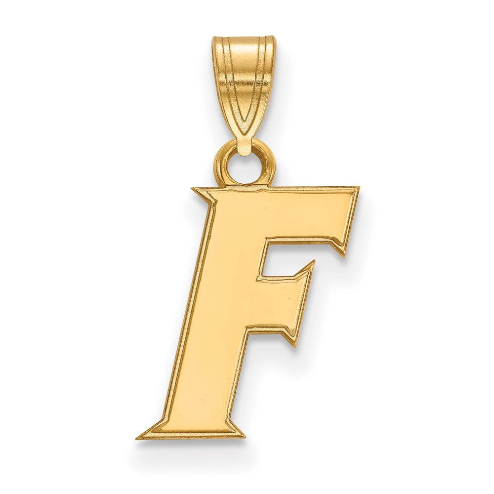 Vergoldet Sterlingsilber Logoart University Of Florida Buchstabe F Klein Anhänger