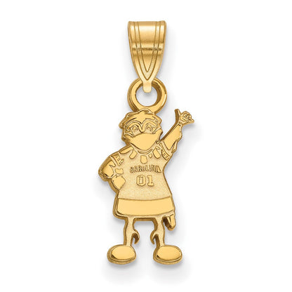 10K Gelbgold Logoart University Of South Carolina Mascot Klein Anhänger