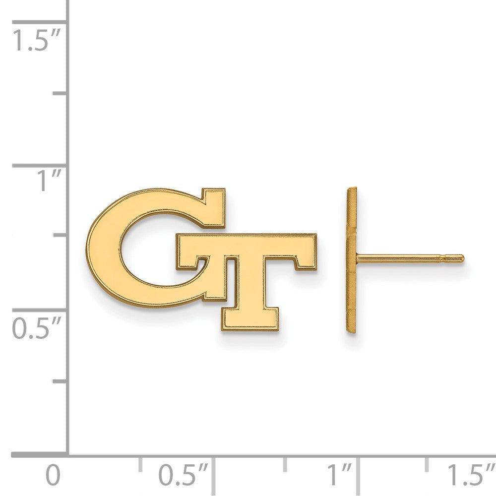 10K Gelbgold Logoart Georgia Institut Of Technologie G T Klein Ohrstecker