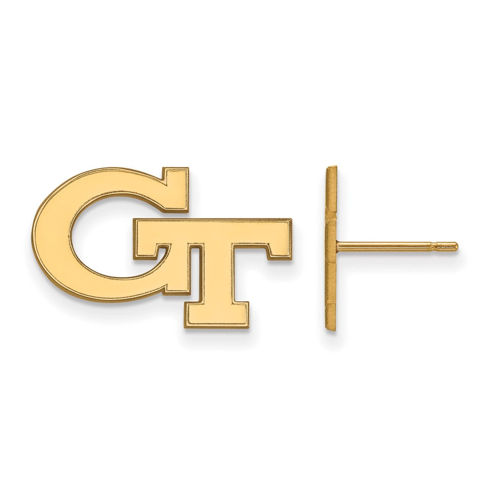 10K Gelbgold Logoart Georgia Institut Of Technologie G T Klein Ohrstecker