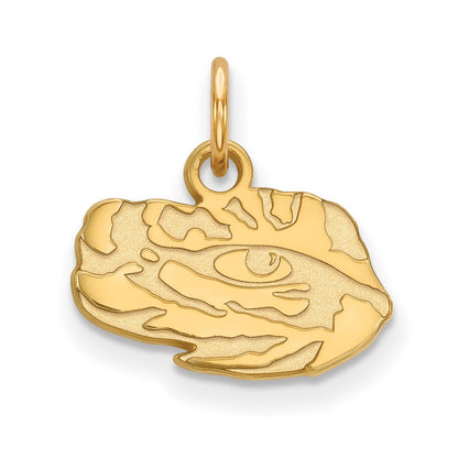 10K Gelbgold Logoart Louisiana State University Tiger Auge Extra Klein Anhänger