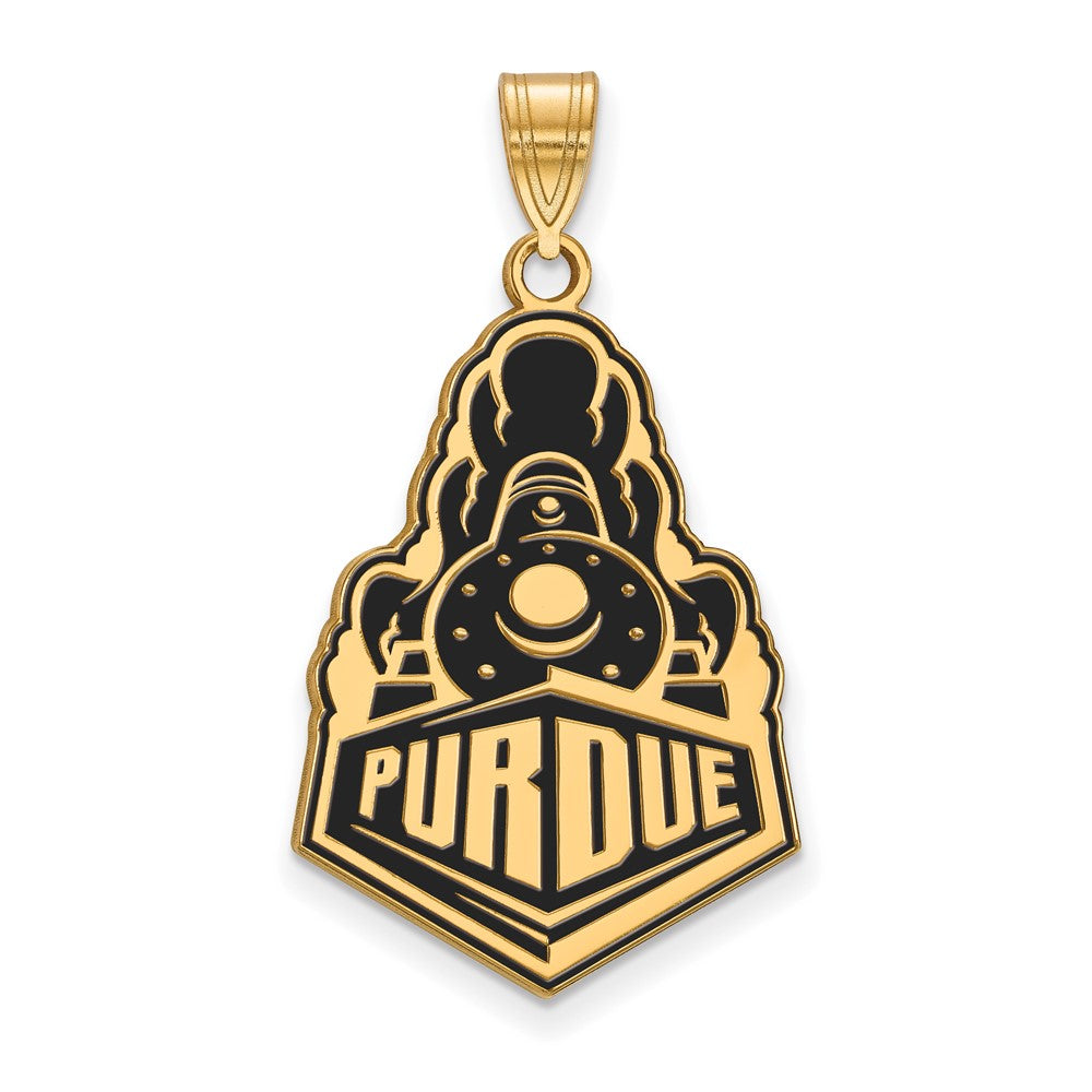 Vergoldet Sterlingsilber Logoart Purdue University Boilermakers Zug Logo Extra Groß Emailliert Anhänger