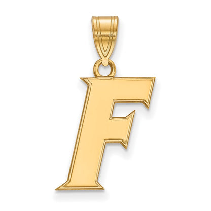 Vergoldet Sterlingsilber Logoart University Of Florida Buchstabe F Mittel Anhänger
