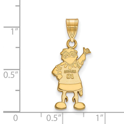 10K Gelbgold Logoart University Of South Carolina Mascot Groß Anhänger