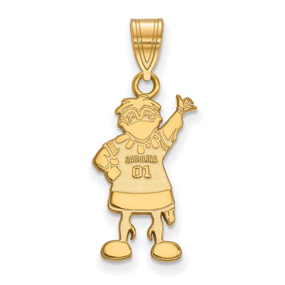 10K Gelbgold Logoart University Of South Carolina Mascot Groß Anhänger
