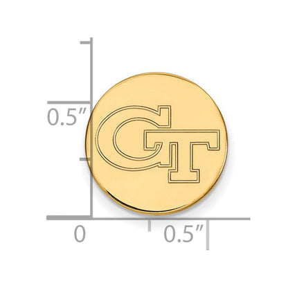 14K Gelbgold Gold Logoart Georgia Institut Of Technologie G-t Anstecknadel
