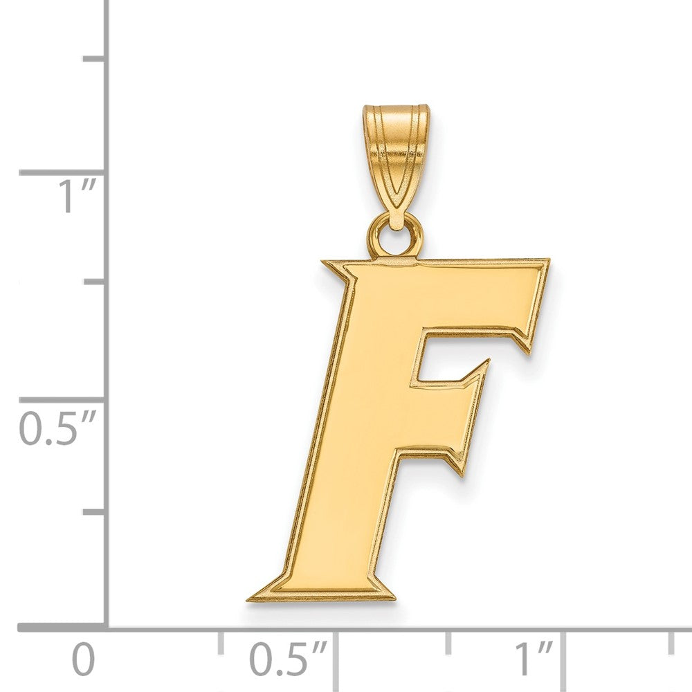 Vergoldet Sterlingsilber Logoart University Of Florida Buchstabe F Groß Anhänger