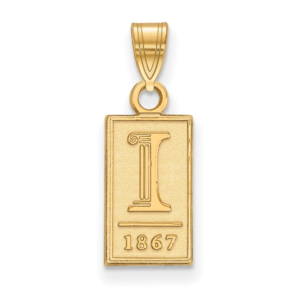 10K Gelbgold Logoart University Of Illinois I 1867 Klein Anhänger