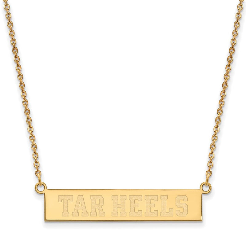 Vergoldet Sterlingsilber Logoart University Of North Carolina Tar Heels Klein Stab 18 Zoll Halskette