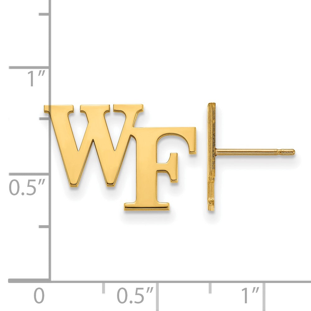 14K Gelbgold Logoart Wake Forest University W F Klein Ohrstecker