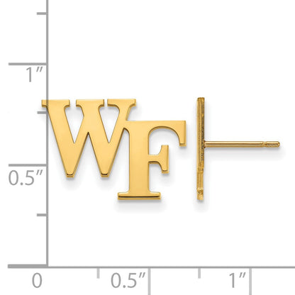 10K Gelbgold Logoart Wake Forest University W F Klein Ohrstecker
