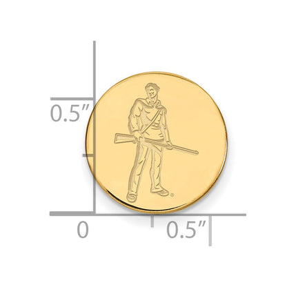 14K Gelbgold Gold Logoart West Virginia University Mountaineer Anstecknadel