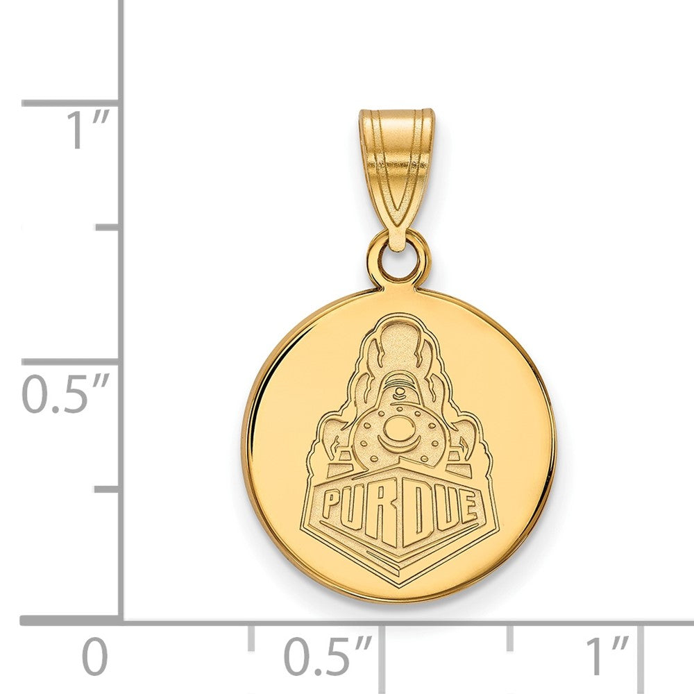 Vergoldet Sterlingsilber Logoart Purdue University Boilermakers Zug Logo Mittel Plättchen Anhänger