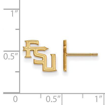 Vergoldet Sterlingsilber Logoart Florida State University F S U Extra Klein Ohrstecker