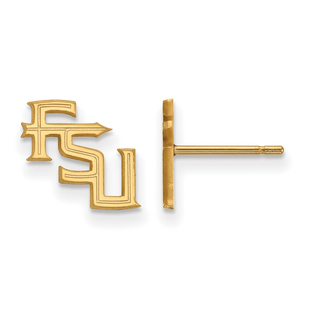 Vergoldet Sterlingsilber Logoart Florida State University F S U Extra Klein Ohrstecker