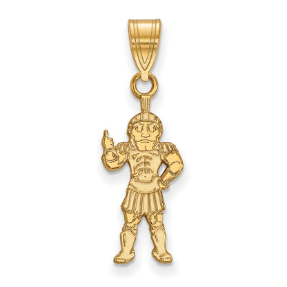 Vergoldet Sterlingsilber Logoart Michigan State University Spartan Groß Anhänger