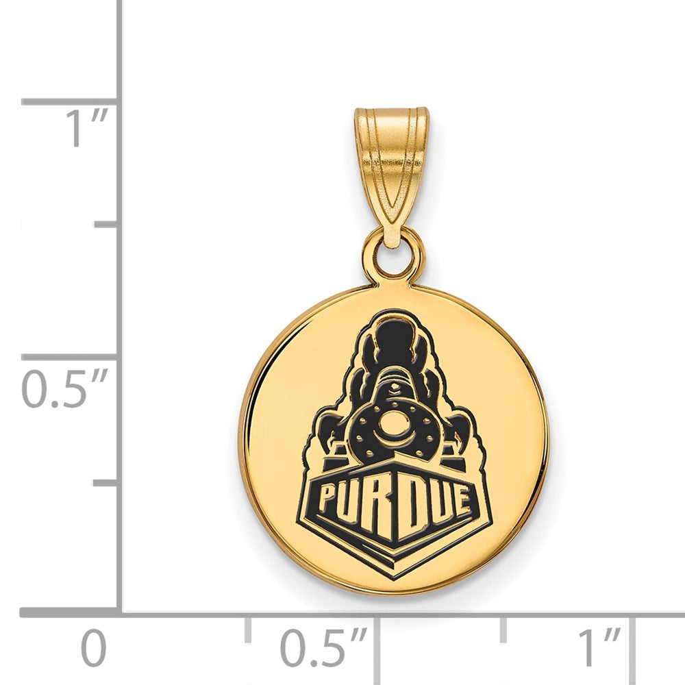 Vergoldet Sterlingsilber Logoart Purdue University Boilermakers Zug Logo Mittel Emailliert Plättchen Anhänger