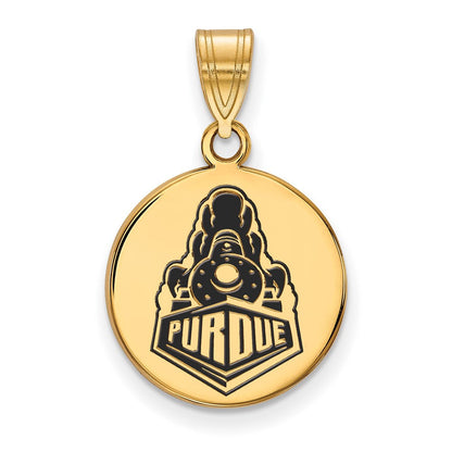 Vergoldet Sterlingsilber Logoart Purdue University Boilermakers Zug Logo Mittel Emailliert Plättchen Anhänger