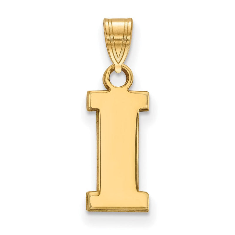 10K Gelbgold Logoart University Of Iowa Buchstabe I Klein Anhänger
