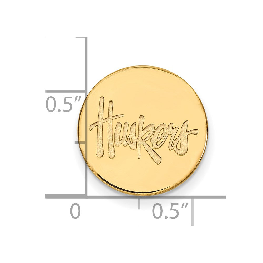 14K Gelbgold Gold Logoart University Of Nebraska Huskers Anstecknadel