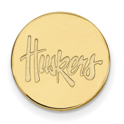14K Gelbgold Gold Logoart University Of Nebraska Huskers Anstecknadel