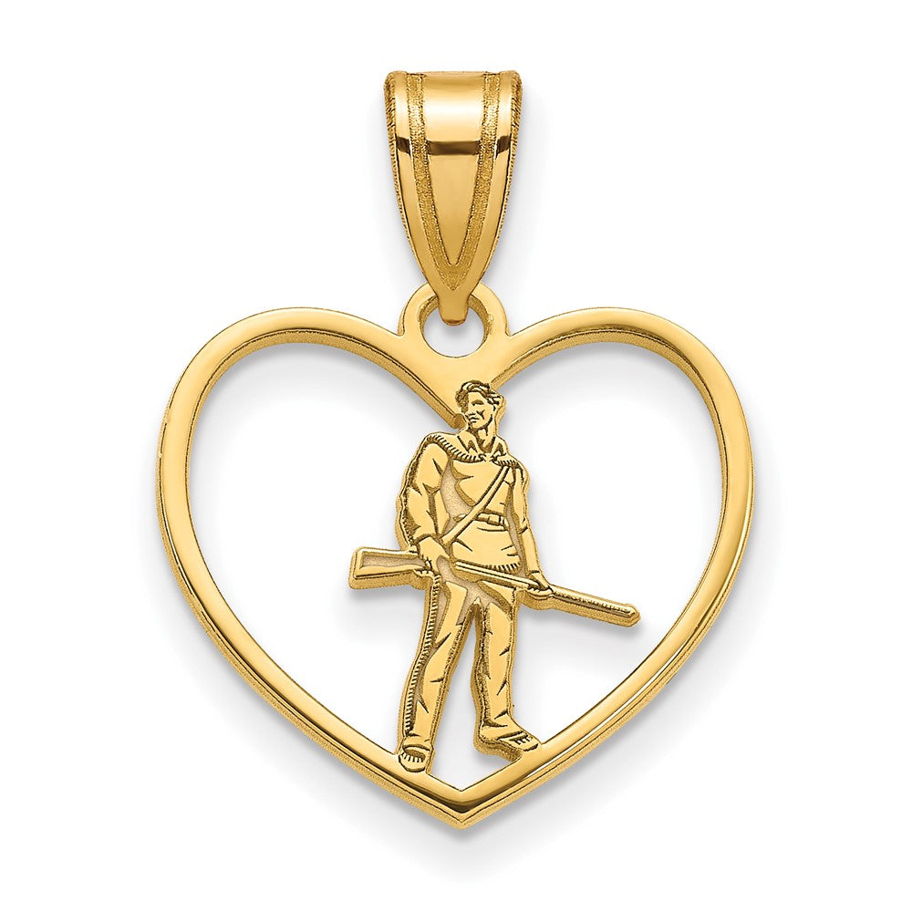 Vergoldet Sterlingsilber Logoart West Virginia University Mountaineer Herz Anhänger