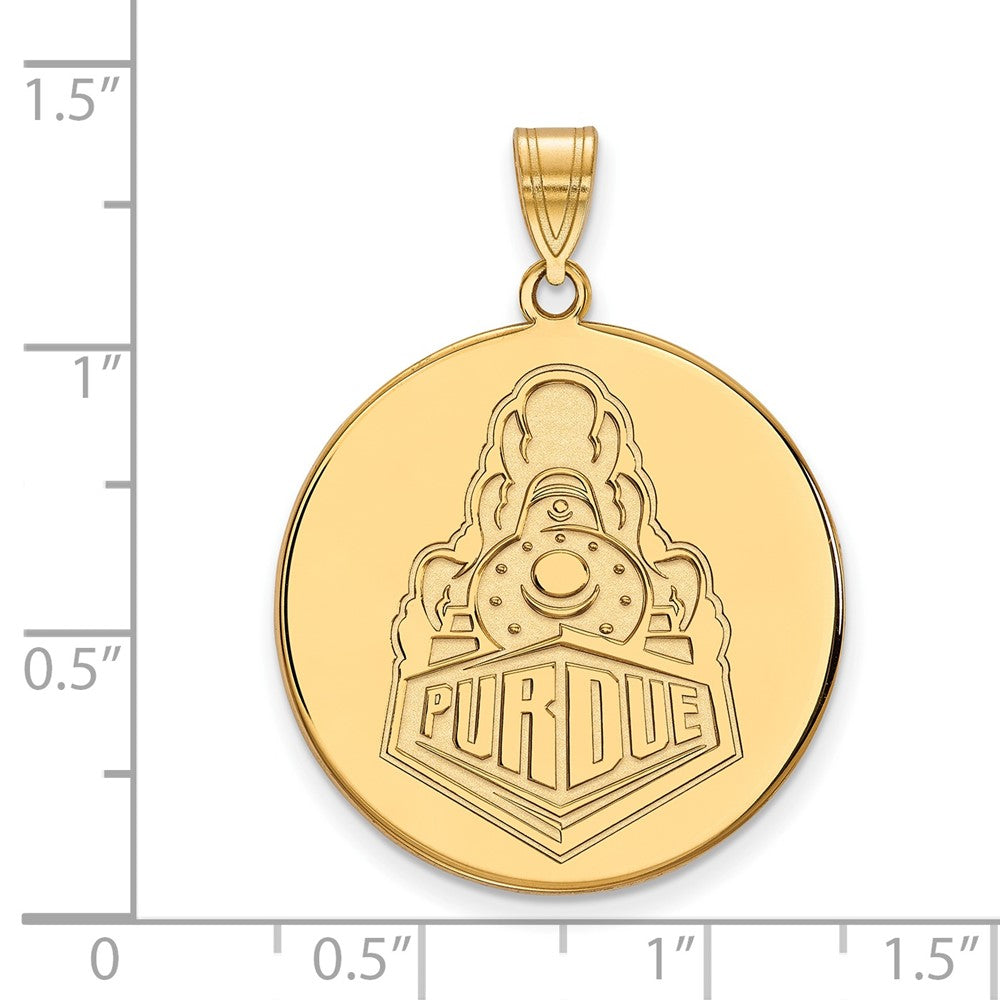 Vergoldet Sterlingsilber Logoart Purdue University Boilermakers Zug Logo Extra Groß Plättchen Anhänger
