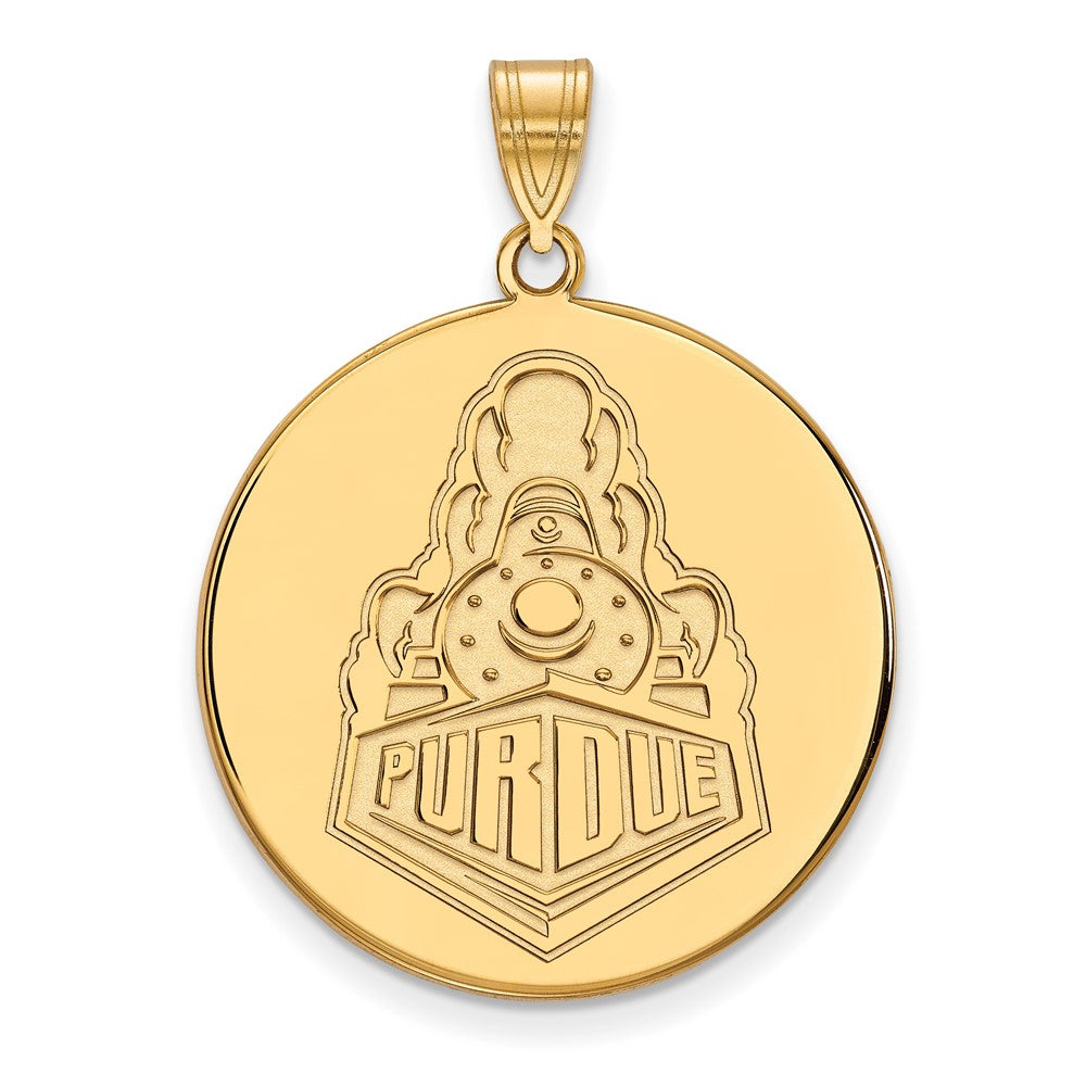 10K Gelbgold Logoart Purdue University Boilermakers Zug Logo Extra Groß Plättchen Anhänger