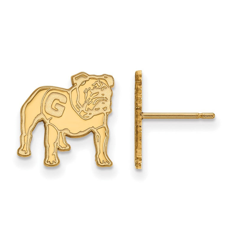 10K Gelbgold Logoart University Of Georgia Bulldog Klein Ohrstecker