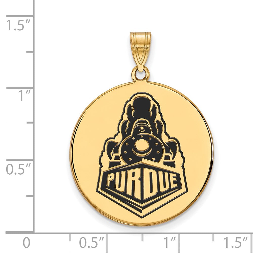 Vergoldet Sterlingsilber Logoart Purdue University Boilermakers Zug Logo Extra Groß Emailliert Plättchen Anhänger