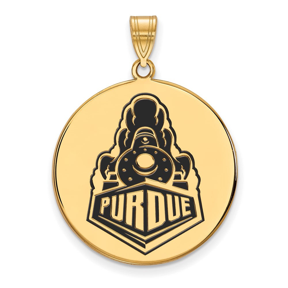 Vergoldet Sterlingsilber Logoart Purdue University Boilermakers Zug Logo Extra Groß Emailliert Plättchen Anhänger