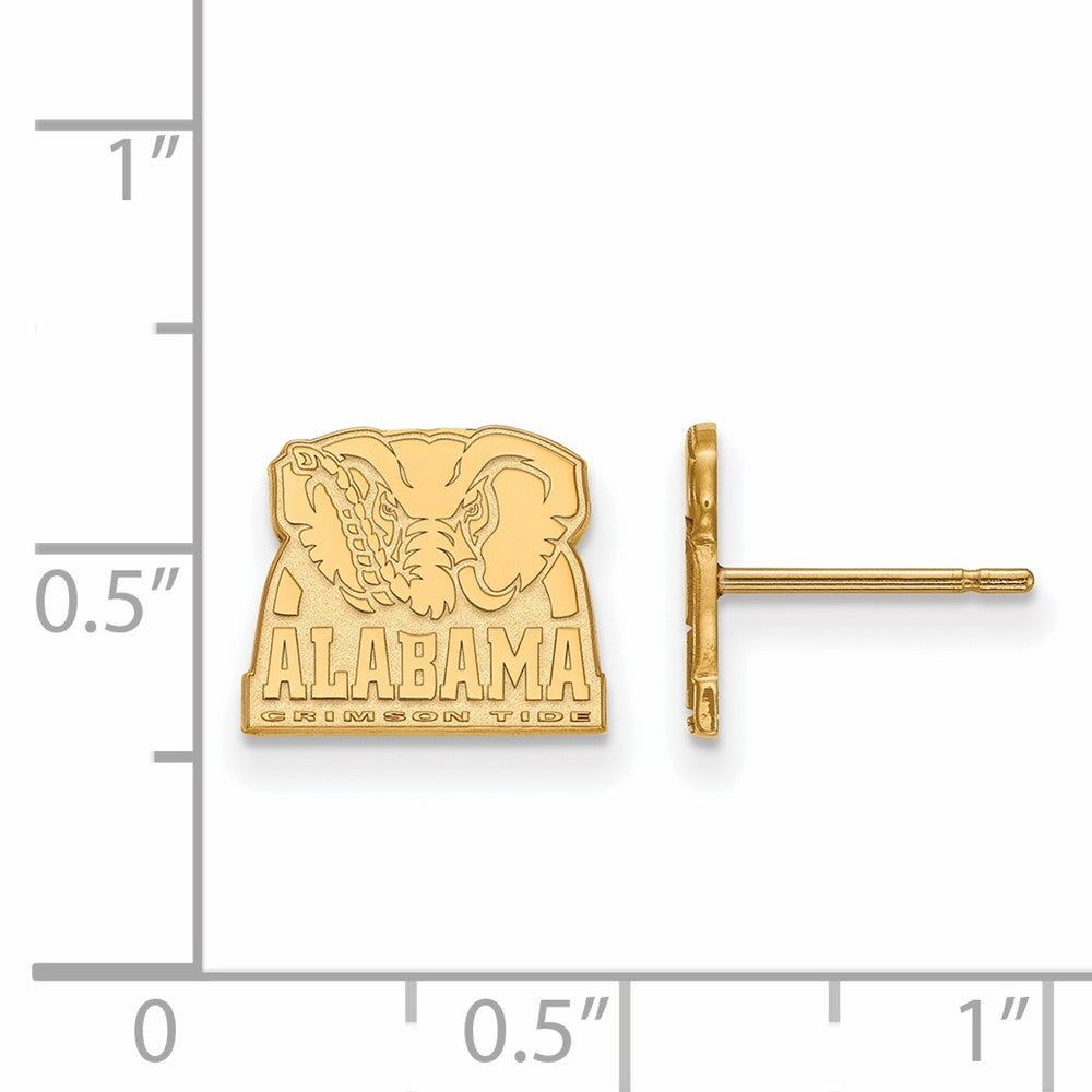 Vergoldet Sterlingsilber Logoart University Of Alabama Elefant Extra Klein Ohrstecker