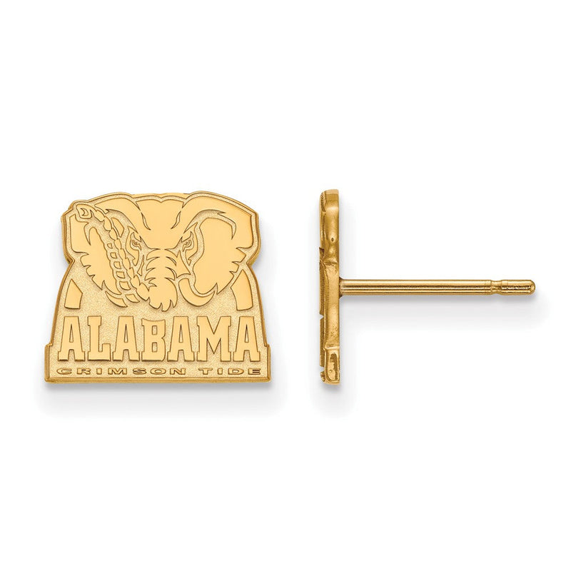 10K Gelbgold Logoart University Of Alabama Elefant Extra Klein Ohrstecker