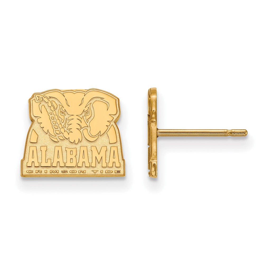 Vergoldet Sterlingsilber Logoart University Of Alabama Elefant Extra Klein Ohrstecker