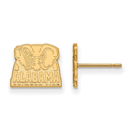 Vergoldet Sterlingsilber Logoart University Of Alabama Elefant Extra Klein Ohrstecker