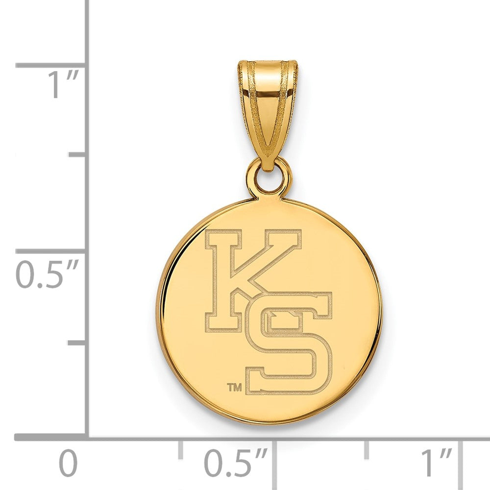 Vergoldet Sterlingsilber Logoart Kansas State University K S Mittel Anhänger