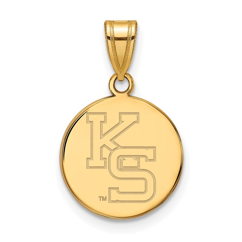 10K Gelbgold Logoart Kansas State University K S Mittel Anhänger