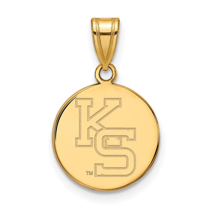 Vergoldet Sterlingsilber Logoart Kansas State University K S Mittel Anhänger
