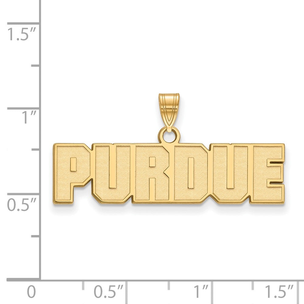 Vergoldet Sterlingsilber Logoart Purdue University Block Type Klein Anhänger