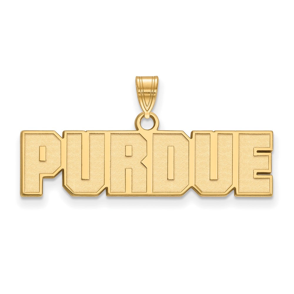 10K Gelbgold Logoart Purdue University Block Type Klein Anhänger