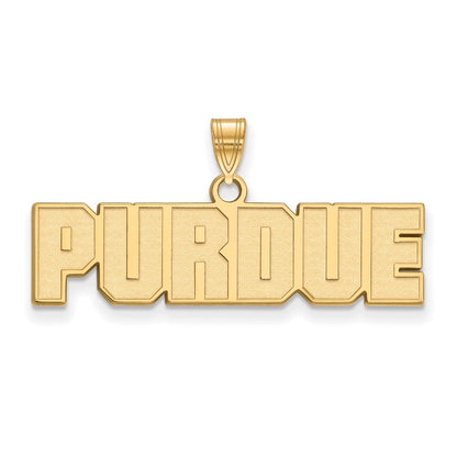 Vergoldet Sterlingsilber Logoart Purdue University Block Type Klein Anhänger